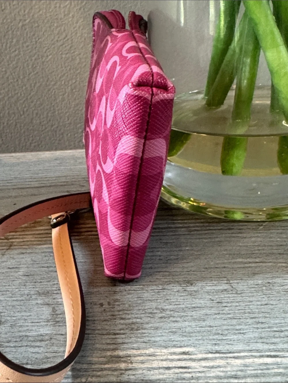 Coach Fuchsia Signature Wristlet Phone Case - Picture 4 of 4